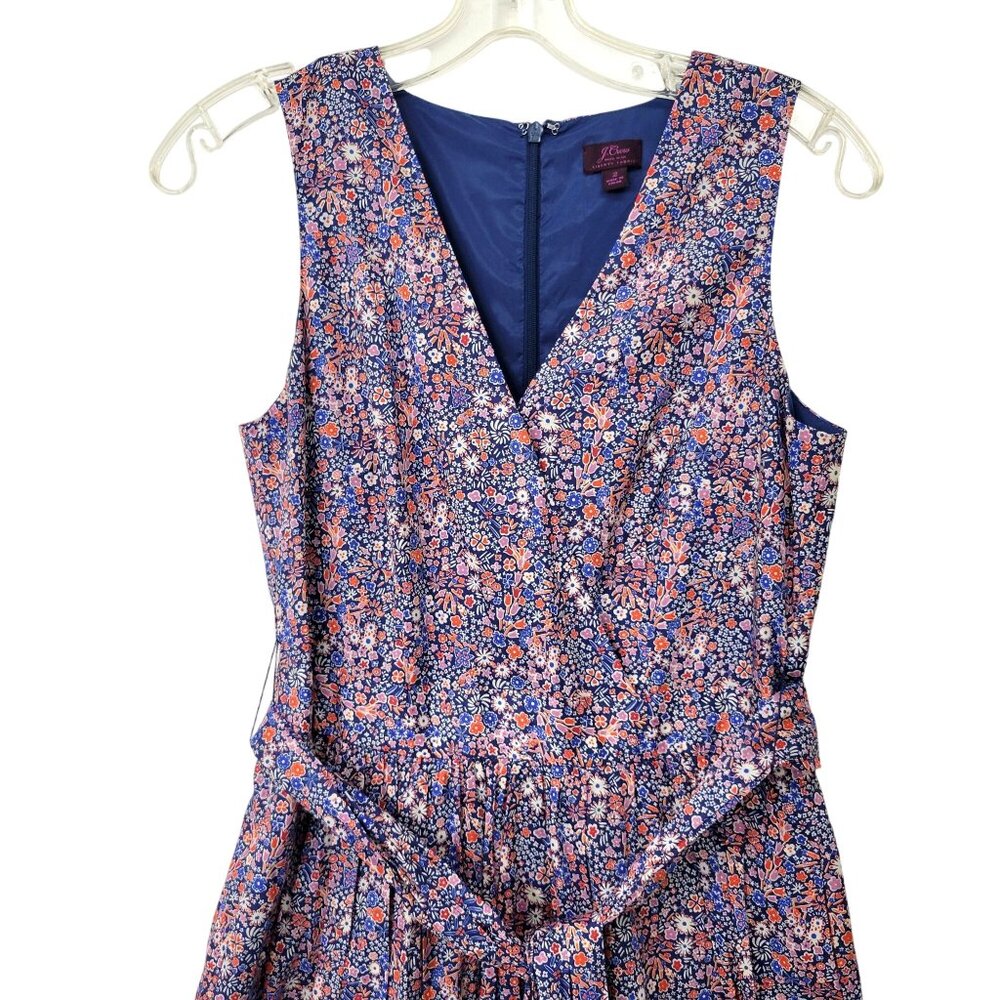 J.Crew Liberty Fabric Floral Sleeveless Maxi Dress With V-Neckline & Tie Waist W - Picture 3 of 5